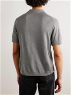 Theory - Brenan Linen-Blend Jersey Polo Shirt - Gray