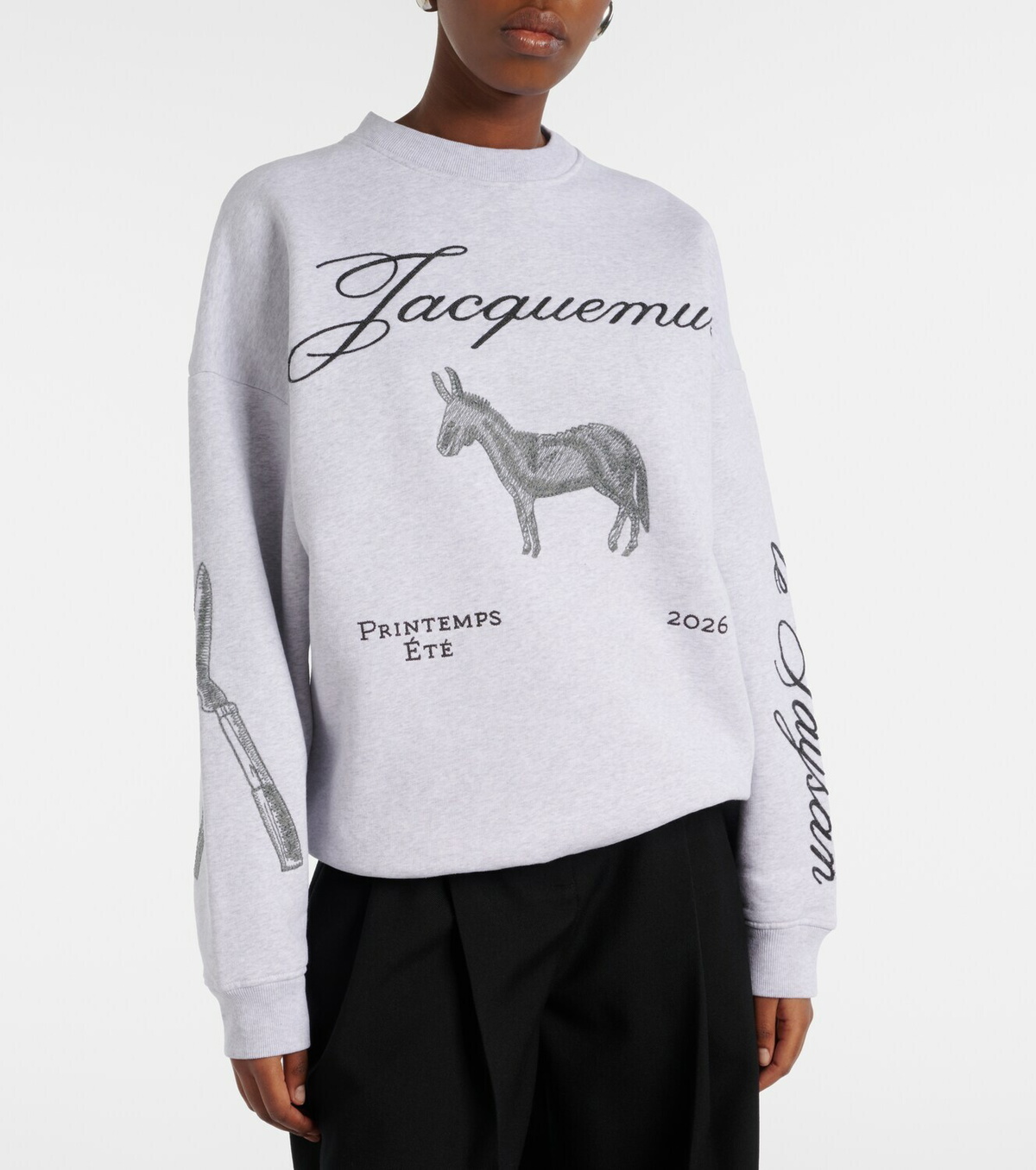 Jacquemus Ane embroidered cotton sweatshirt