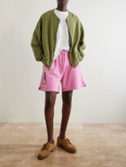 Cherry Los Angeles - Logo-Embroidered Cotton Shorts - Pink