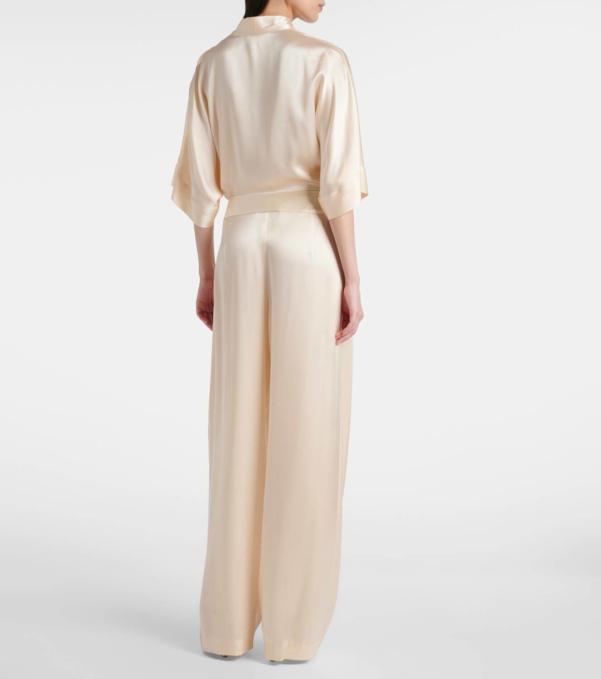 The Sei Silk satin straight pants