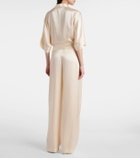 The Sei Silk satin straight pants