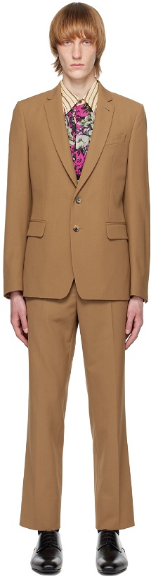 Photo: Dries Van Noten Brown Slim-Fit Suit