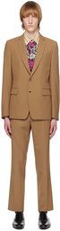 Dries Van Noten Brown Slim-Fit Suit