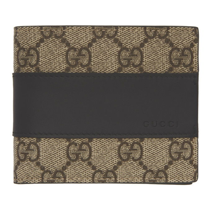 Photo: Gucci Beige and Black GG Supreme Band Wallet