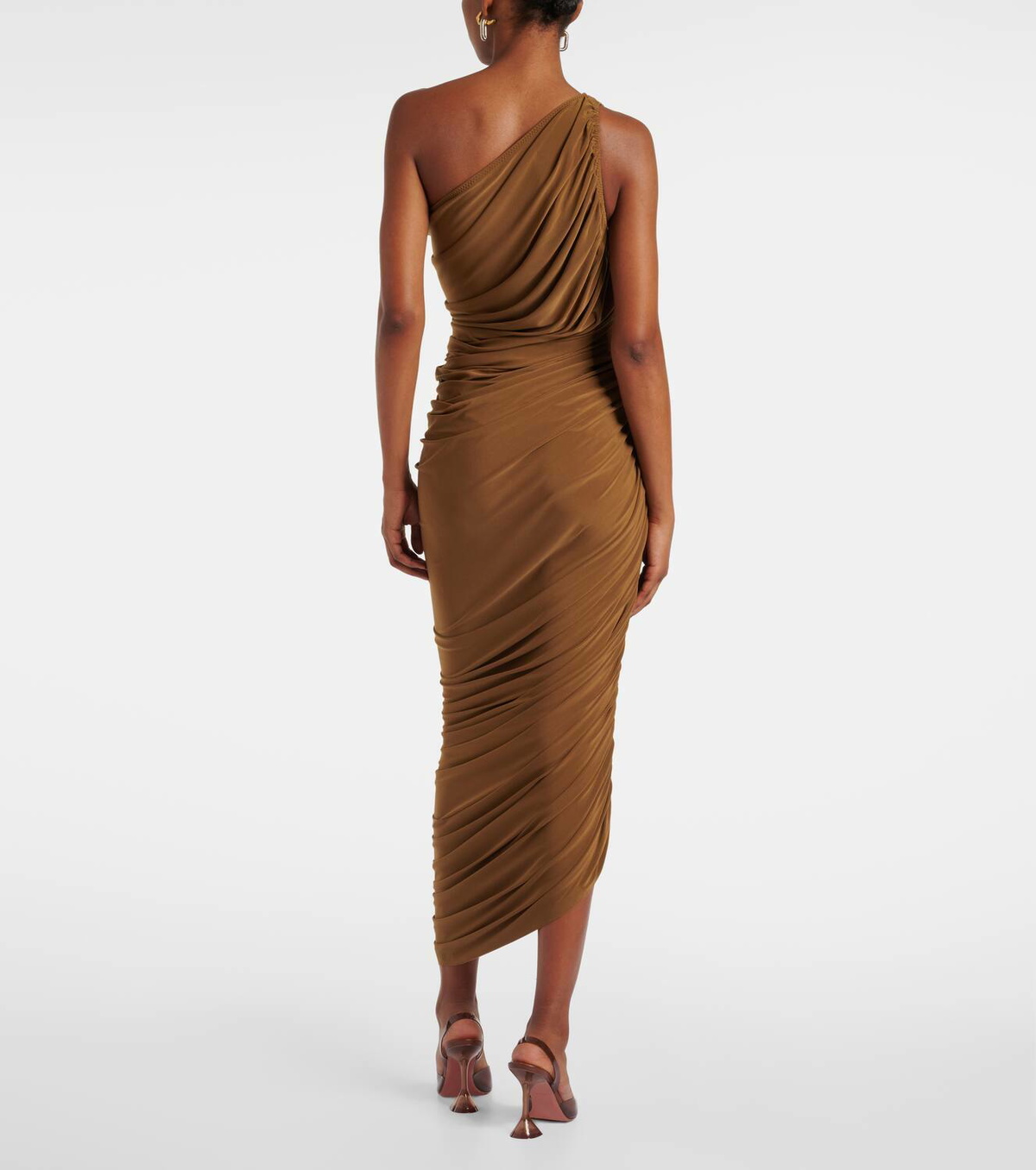 NORMA KAMALI ノーマカマリ ワンピース Ruched midi dress921645 Norma Kamali(ノーマカマリ) ワンピース(レディース) - 海外通販