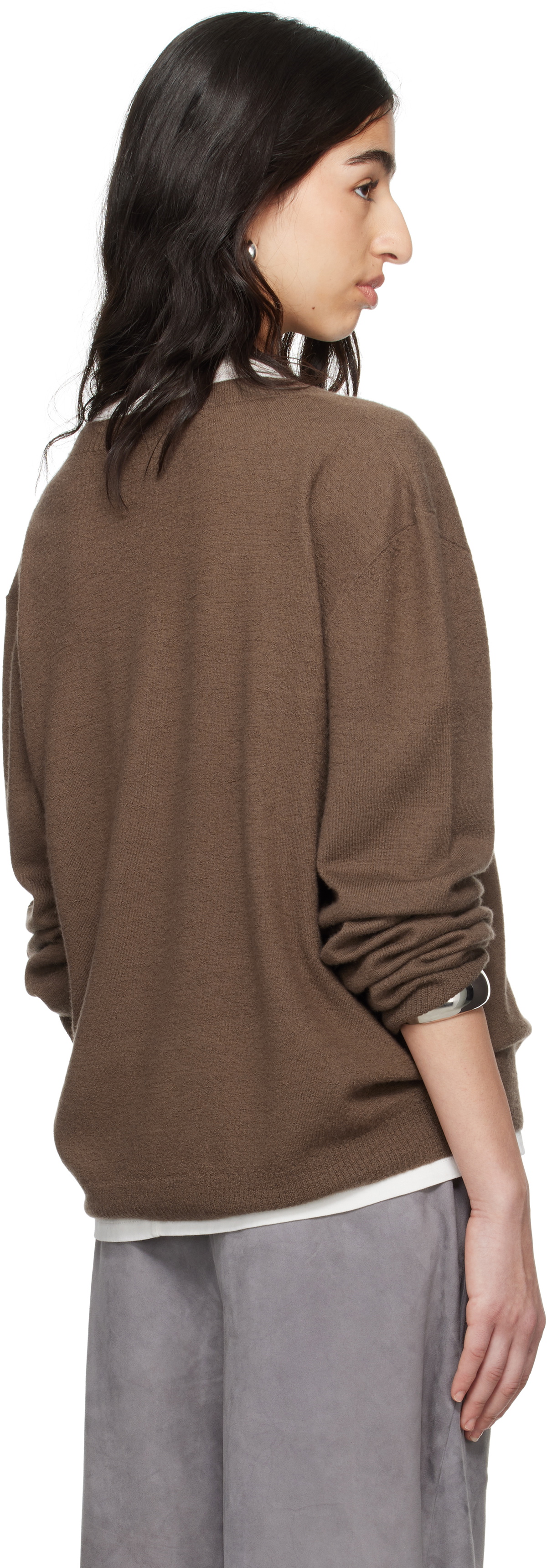 Meta Campania Collective Brown Joel Felted Cashmere Sweater