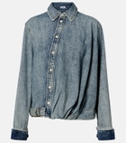 Loewe Draped belted denim shirt