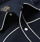 Needles - Embroidered Piped Twill Shirt - Navy