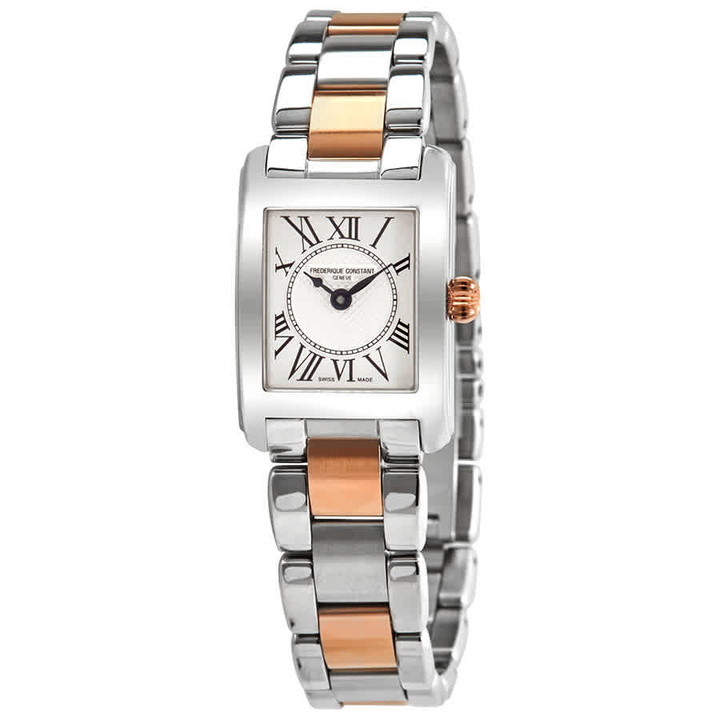 Photo: Frederique Constant Classics Carree Quartz Silver Dial Ladies Watch FC-200MC12B