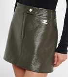 Courrèges Cotton-blend vinyl miniskirt