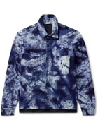 Post-Imperial - Ikeja Satin-Trimmed Tie-Dyed Cotton-Canvas Jacket - Blue