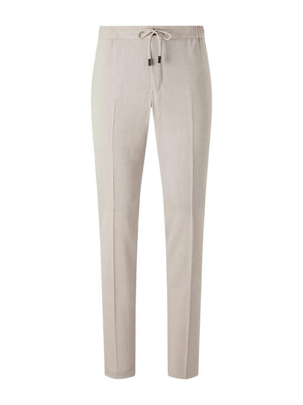 Photo: Slowear - Straight-Leg Pleated Virgin Wool, Silk and Linen-Blend Trousers - Neutrals