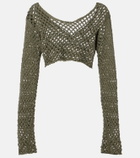 Bananhot Magen crochet cotton-blend crop top