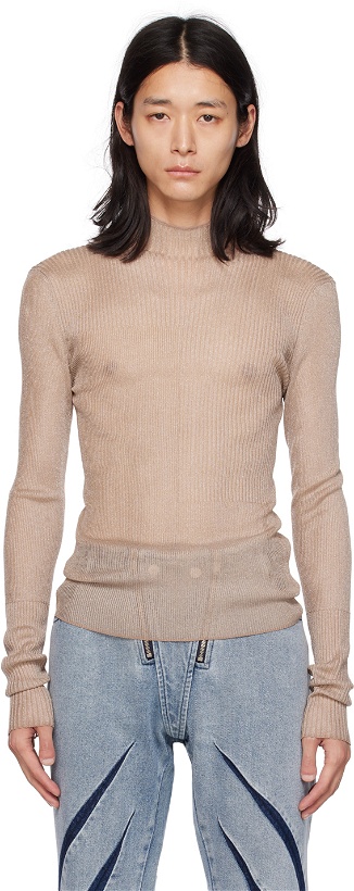 Photo: Dion Lee SSENSE Exclusive Taupe Turtleneck