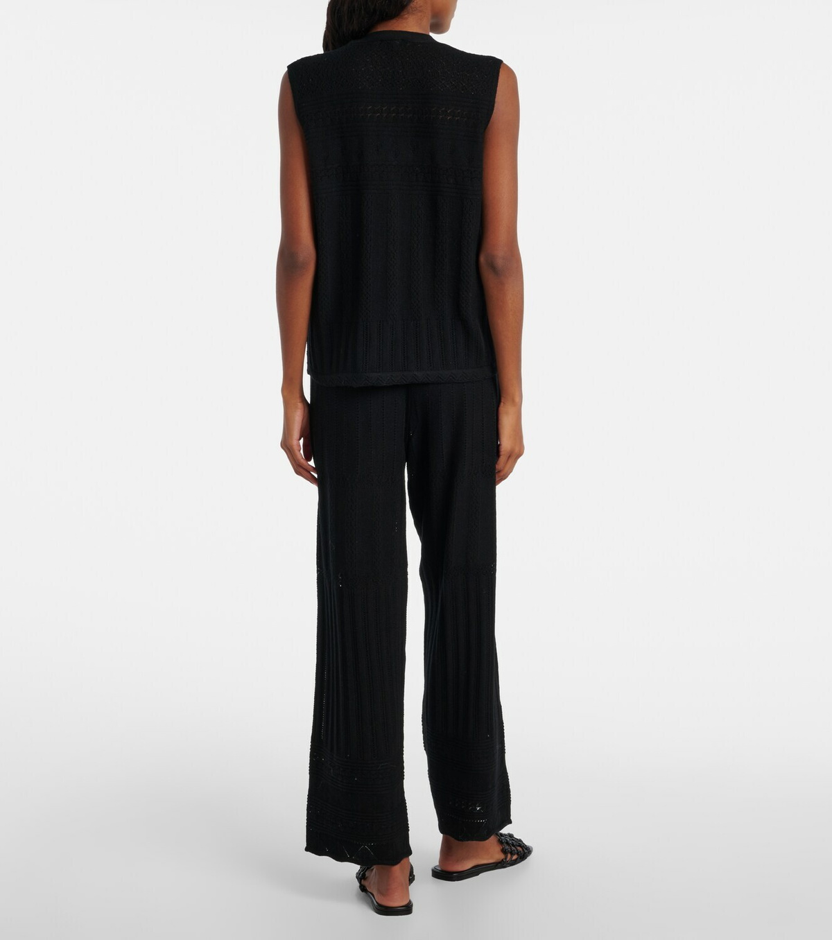Eres Mixte pointelle wool and cashmere sweater vest