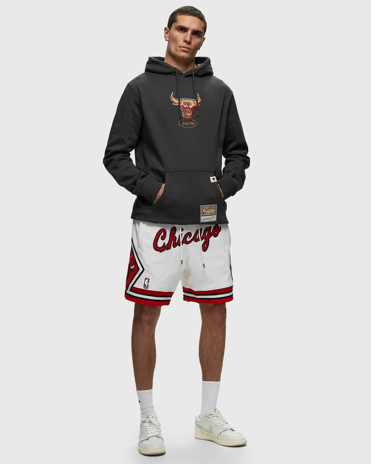 Mitchell Ness Nba Shorts Just Don 7 Inch Chicago Bulls Home White Sport Team Shorts Mitchell Ness