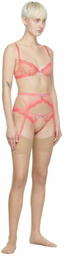 Fleur du Mal Pink Dotty Garter Belt