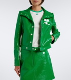 Courrèges Logo vinyl cropped jacket