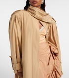 Chloé Scarf-detail cotton coat