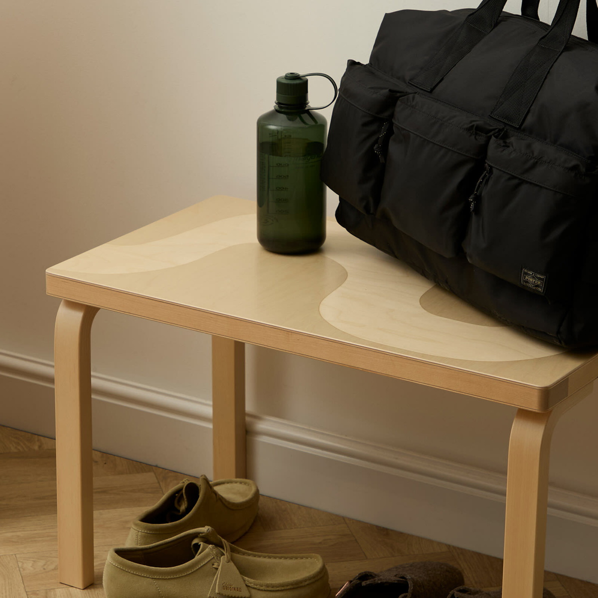 Artek x Marimekko Bench 153B - Seireeni in Solid Birch 