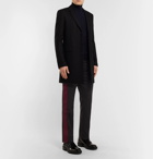 Lanvin - Slim-Fit Striped Wool-Twill Trousers - Men - Black