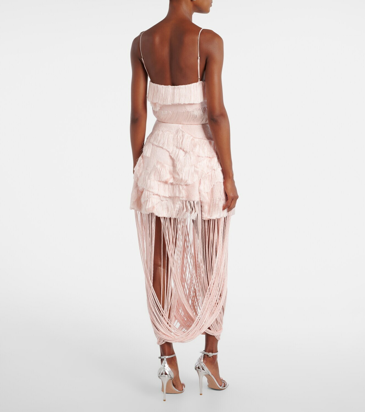 Xu Zhi Fringed midi skirt