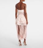 Xu Zhi Fringed midi skirt