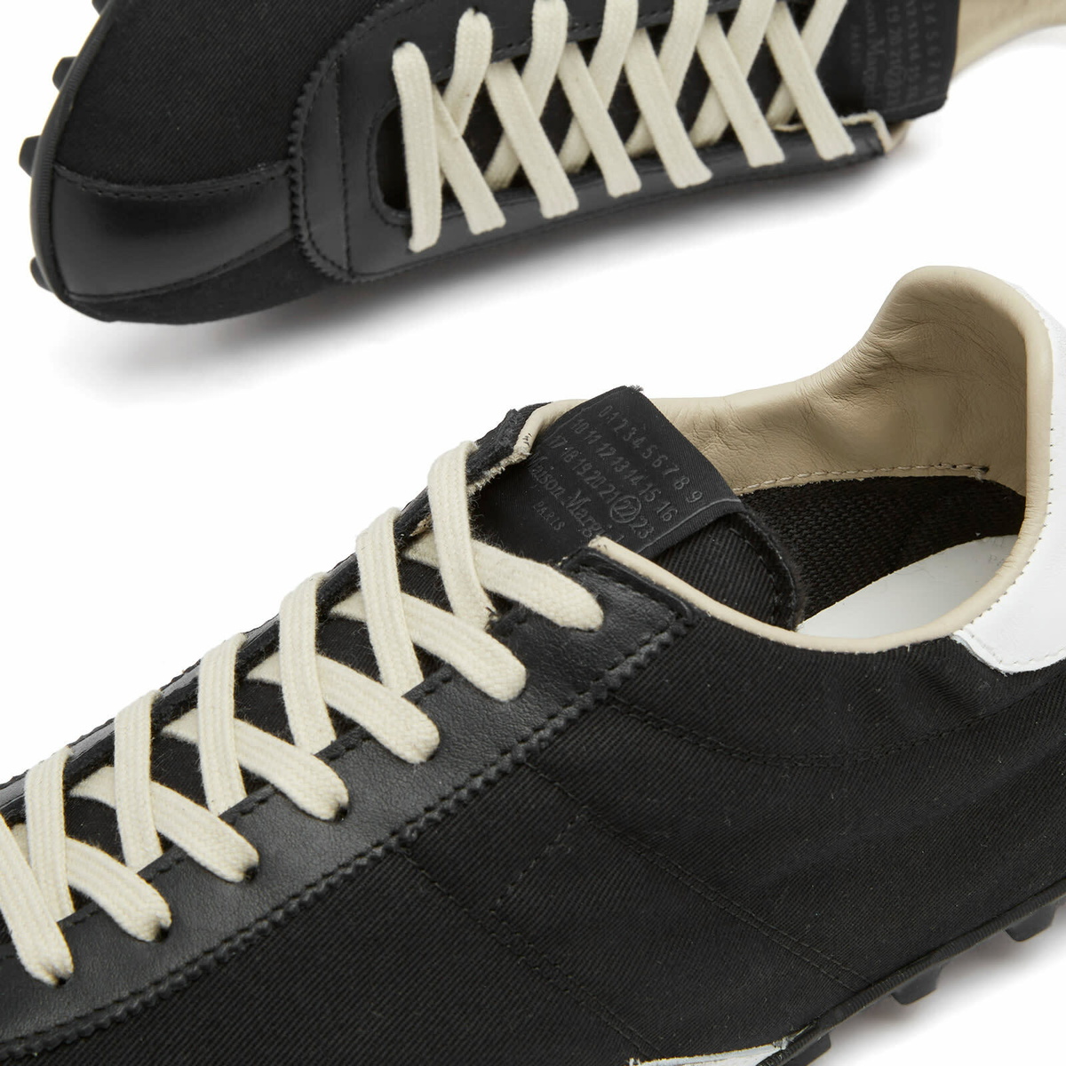 Maison Margiela Women's Sprinter Low Top Sneaker in Black/White/Anthracite