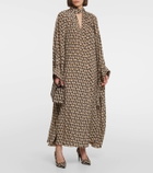 Valentino Toile Iconographe printed silk kaftan dress