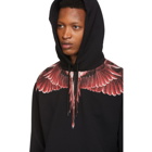 Marcelo Burlon County of Milan Black Red Ghost Wings Hoodie