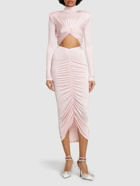 THE ANDAMANE Kim Stretch Jersey Cutout Midi Dress