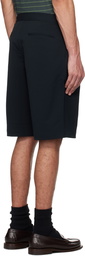 nanamica Black Double Pleats Shorts