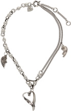 Acne Studios Silver Charm Necklace