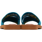 Chloé Blue Woody Mule Sandals