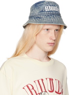 Rhude Navy Denim Bucket Hat