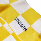 Stine Goya Women's Iggy Check Short Sock in Sunrise Check