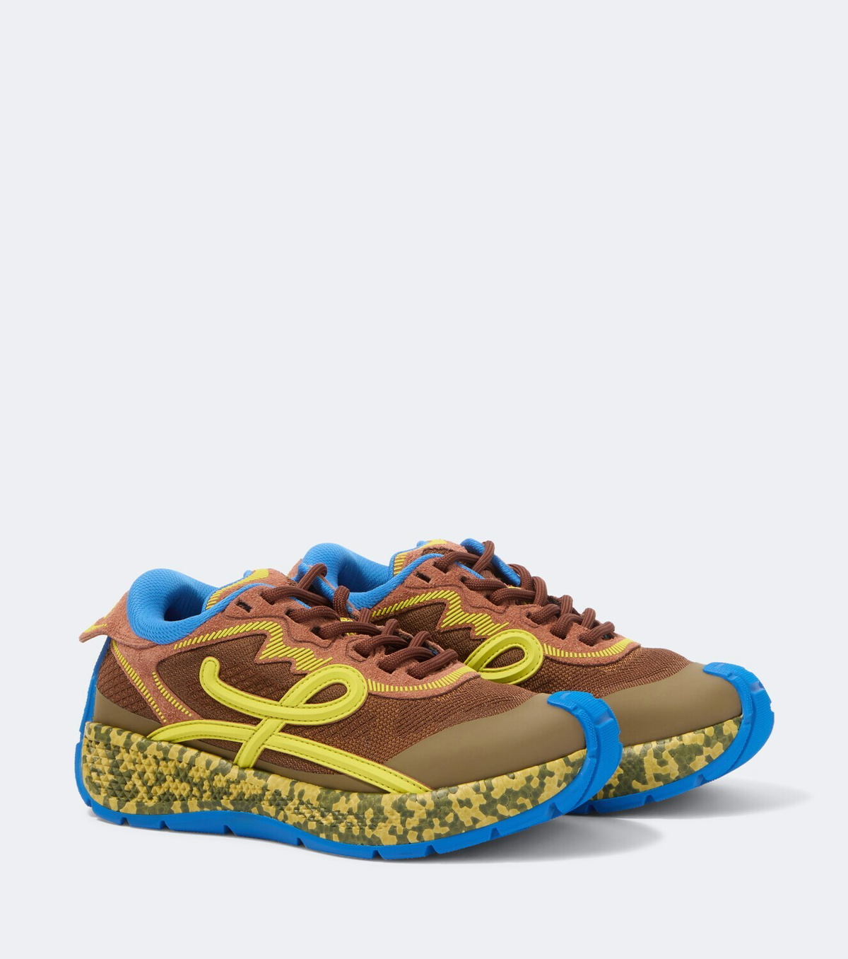 Loewe Pogo suede-trimmed sneakers