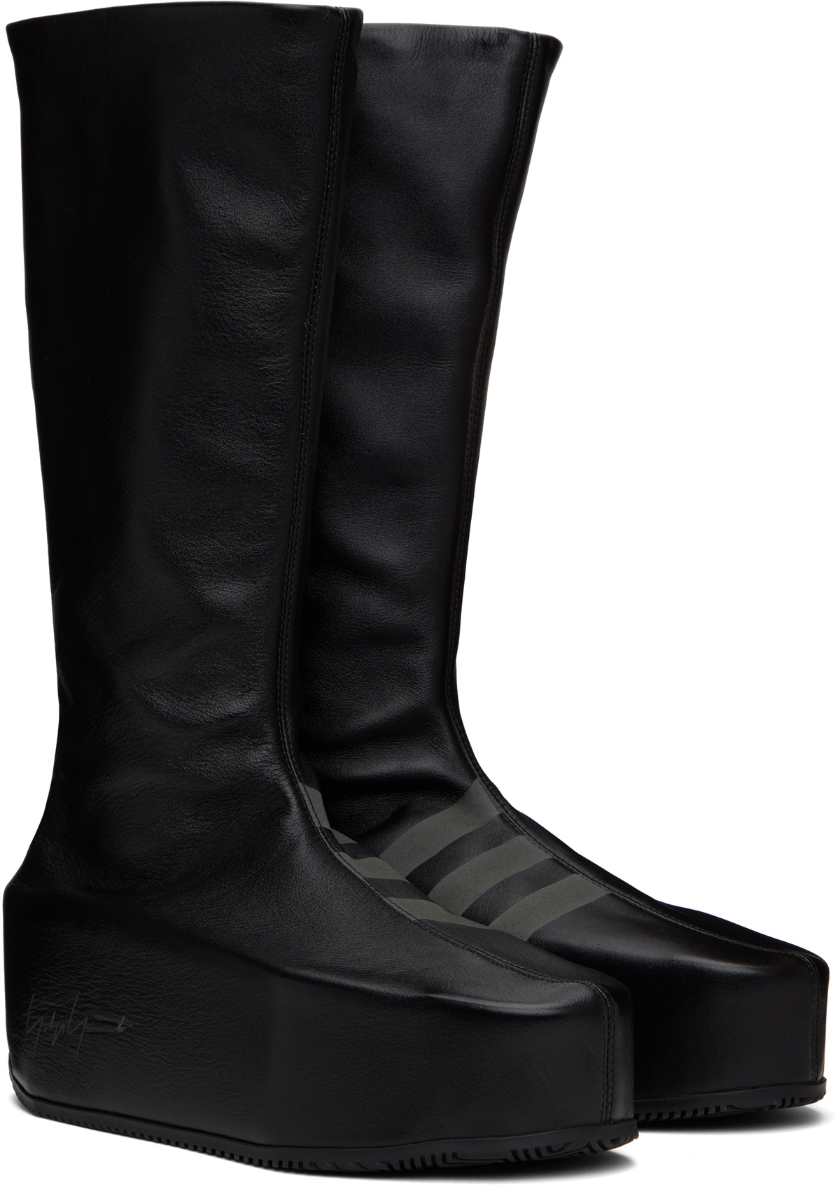 Y-3 Black Kyasu Overboot Tall Boots