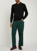 PS Paul Smith Logo-embroidered Cotton Polo Shirt Black