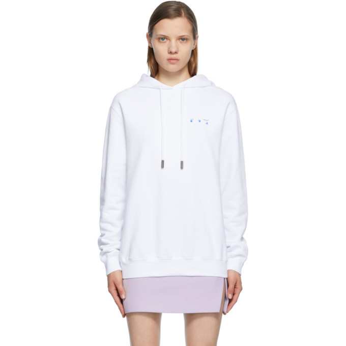 Off-White White Flower Arrows Hoodie Off-White