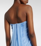 McQueen Silk bustier gown