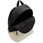 Essentials Black and Off-White Coated Canvas Backpack