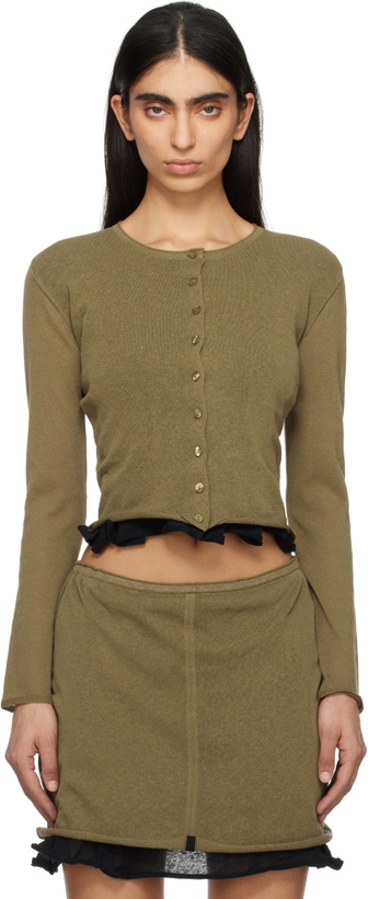Photo: Eckhaus Latta Brown Veil Cardigan