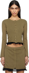 Eckhaus Latta Brown Veil Cardigan