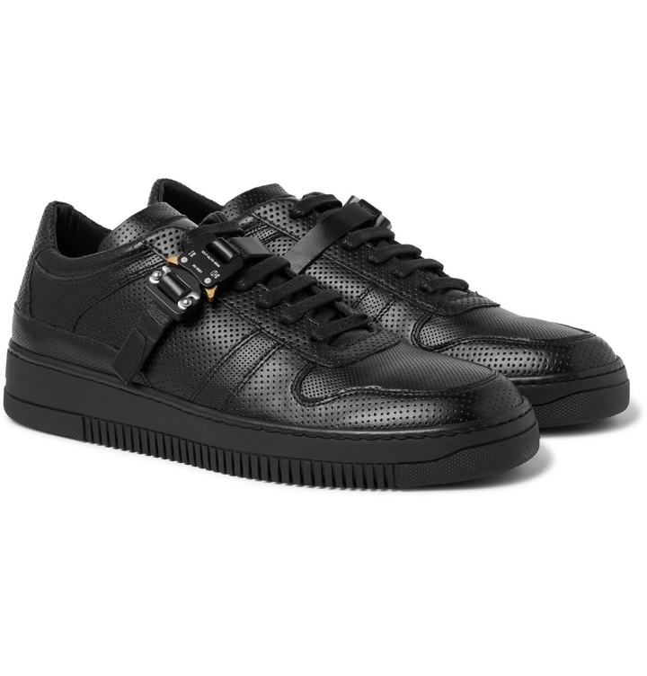 Photo: 1017 ALYX 9SM - Buckled Perforated-Leather Sneakers - Black