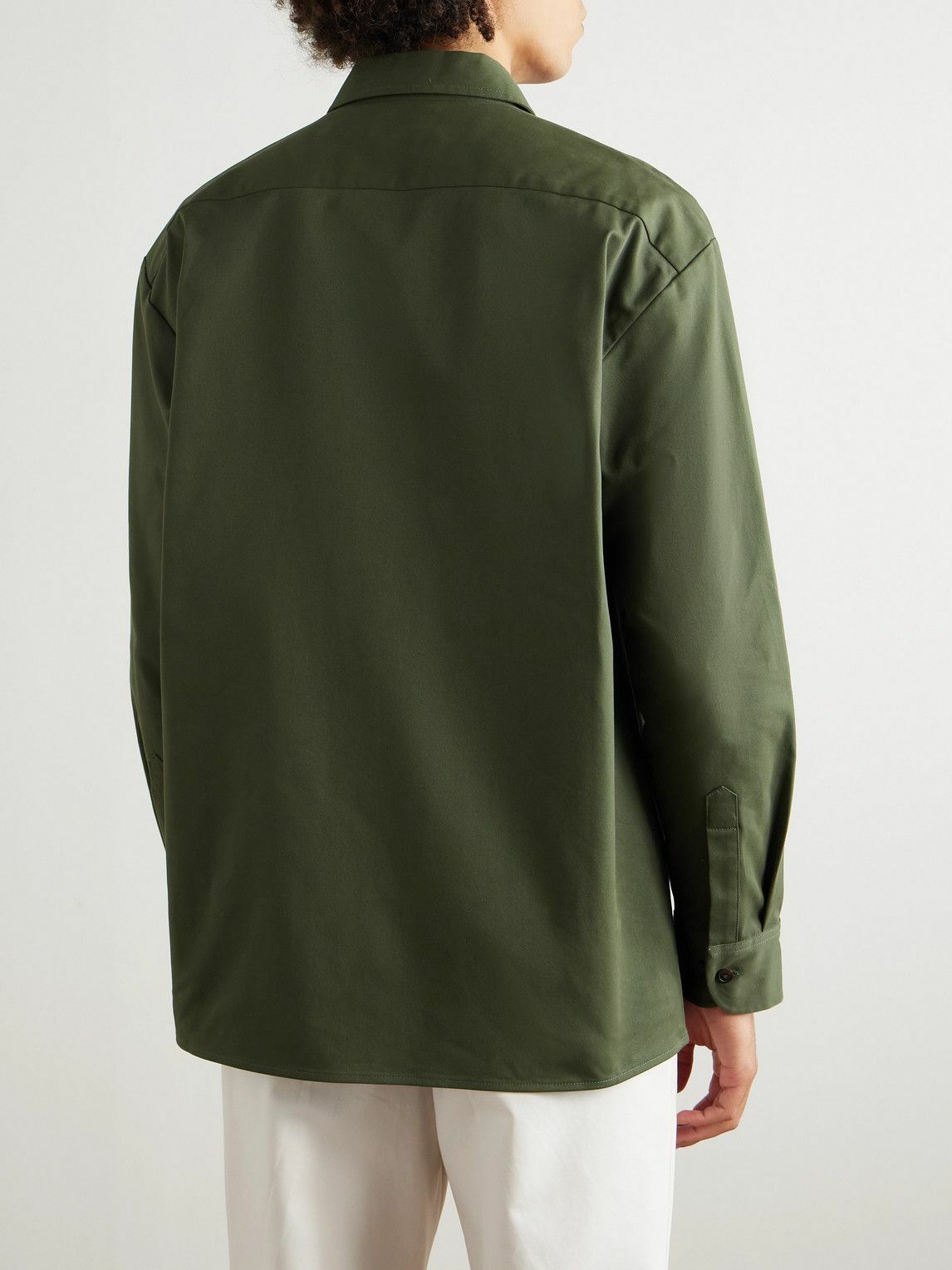Ghiaia Cashmere - Cotton-Twill Shirt - Green