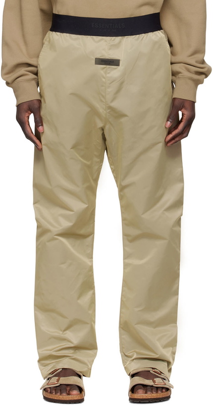 Photo: Fear of God ESSENTIALS Tan Nylon Lounge Pants