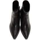 Saint Laurent Black Lukas Zip Boots