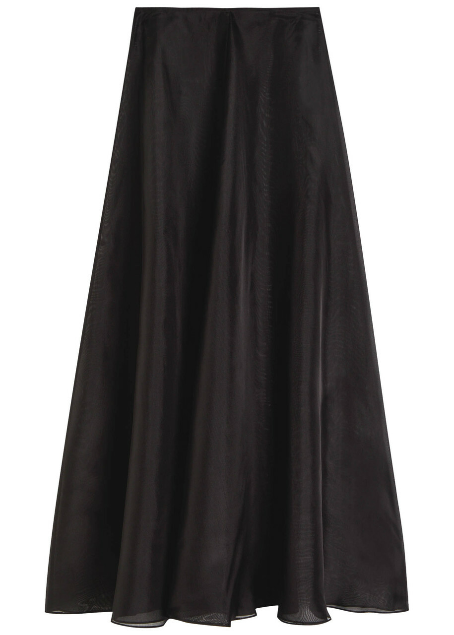 Esse Studios Aire Silk-organza Maxi Skirt Black