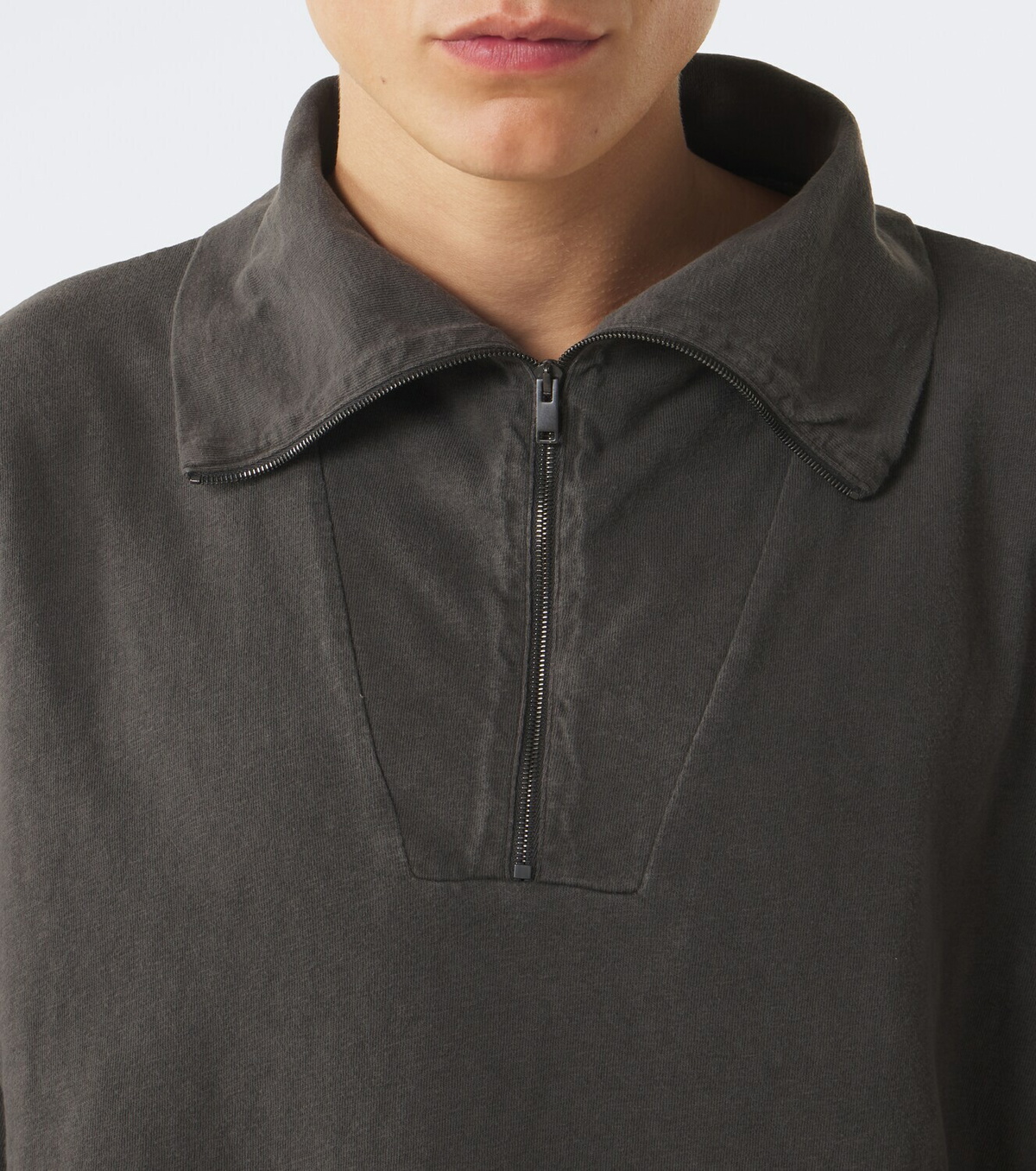 The Row Marcielo cotton half-zip top